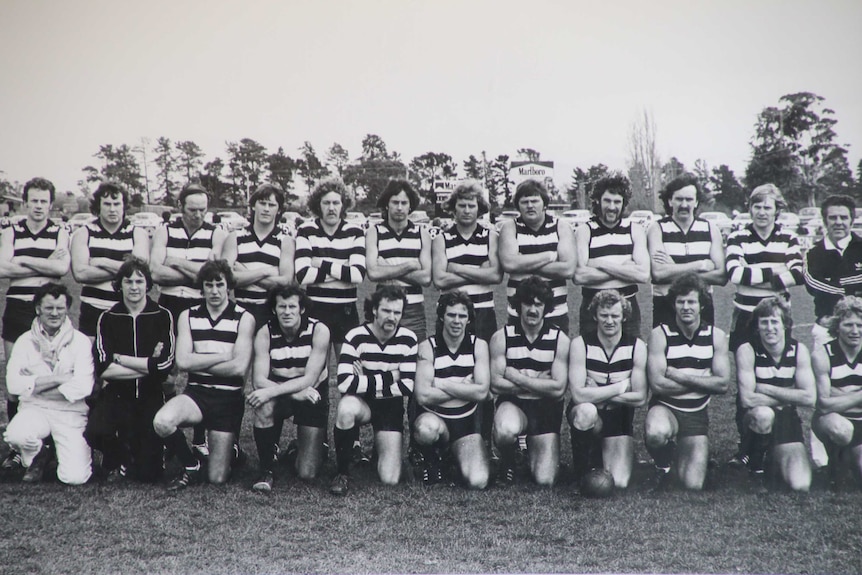 An historic photo of a Tasmanian football team.