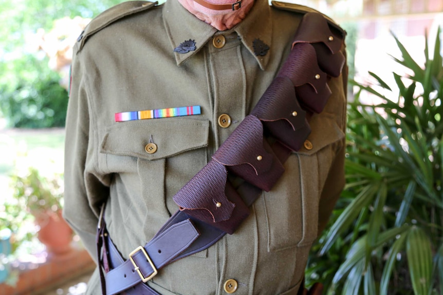 David Lester wearing a Light Horse uniform.