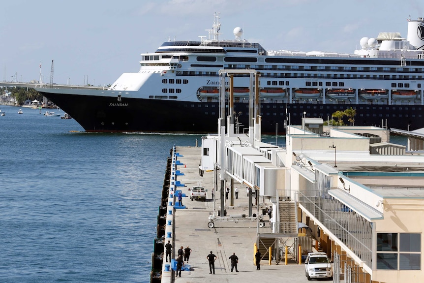 Zaandam arrives at Fort Lauderdale, Florida