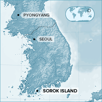 CUSTOM MA South Korea Sorok Island Map