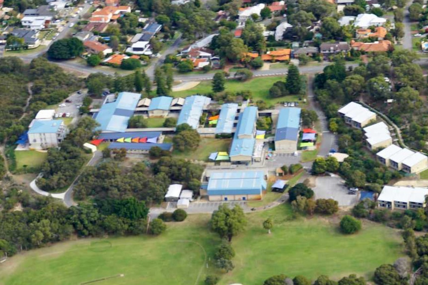 An aerial shot of the old City Beach high school site.