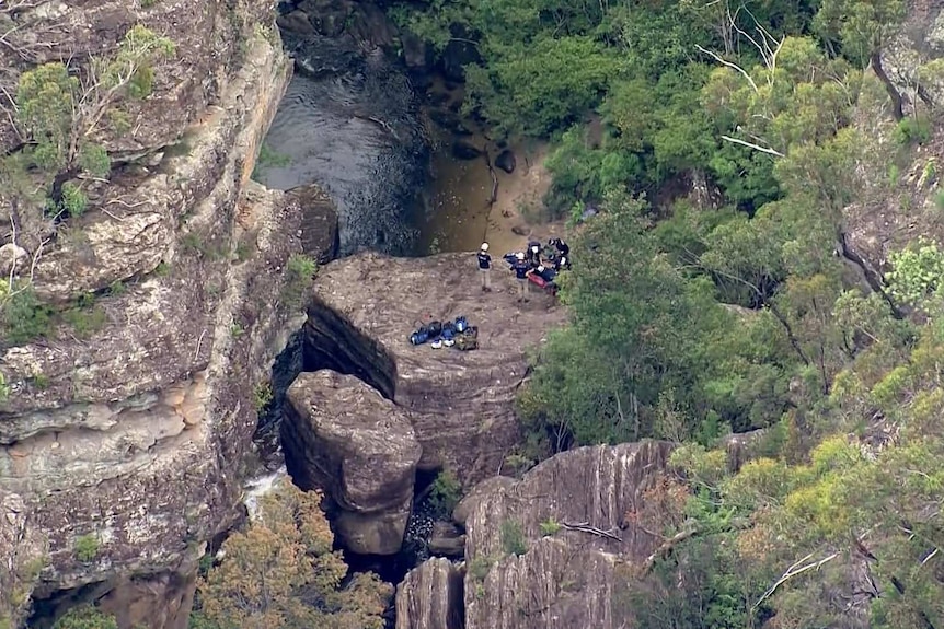 An aerial view of a canyon.