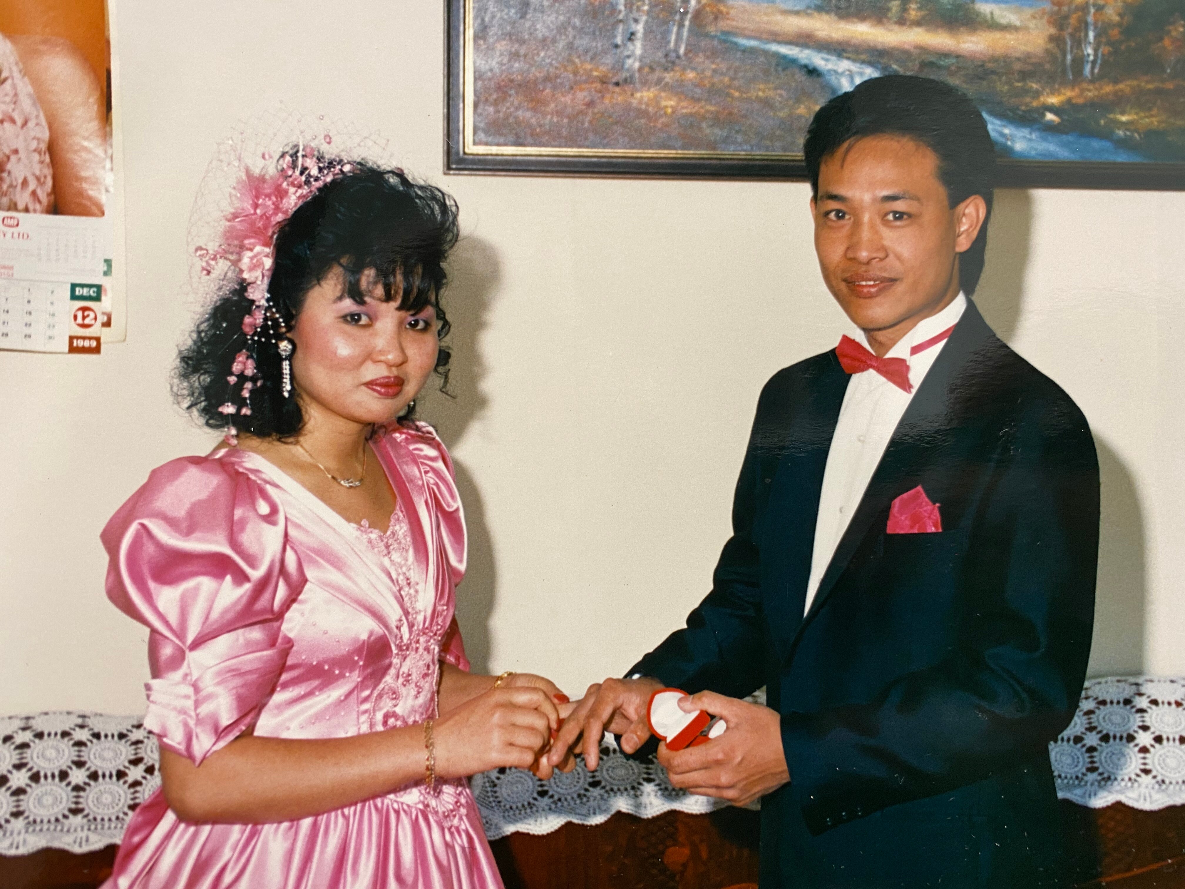 A photo of Seak and her husband.