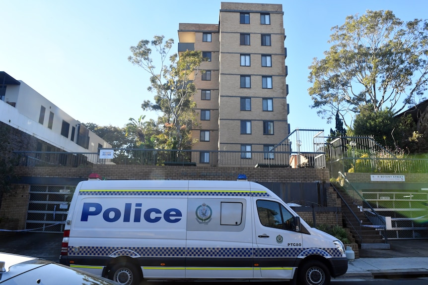 a police van parked outside 