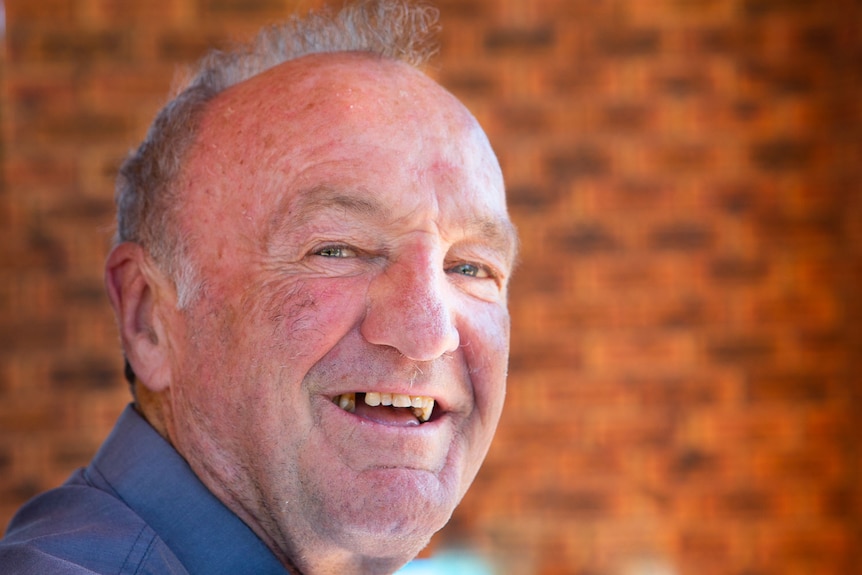 Close in portrait of smiling man