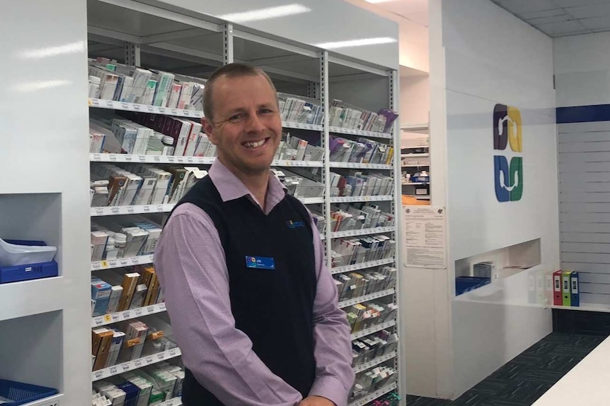 New Town pharmacist Jon Mathers