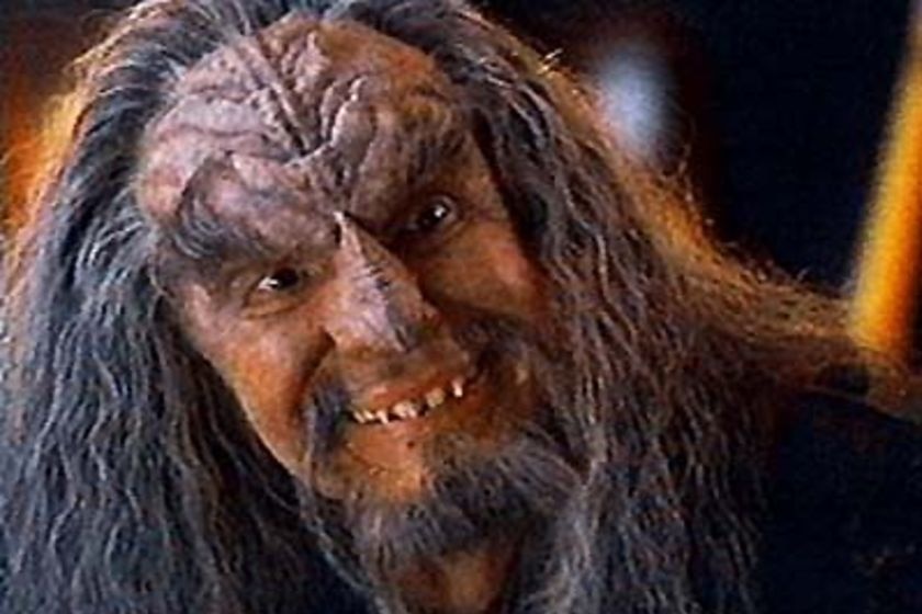 A Klingon character from the Star Trek series