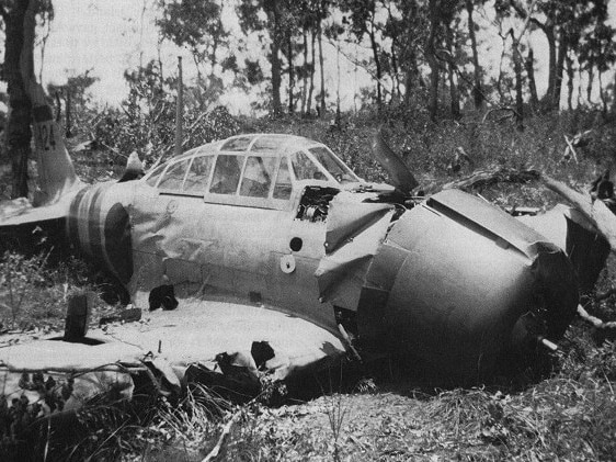 Hajime Toyoshima's downed Japanese aircraft