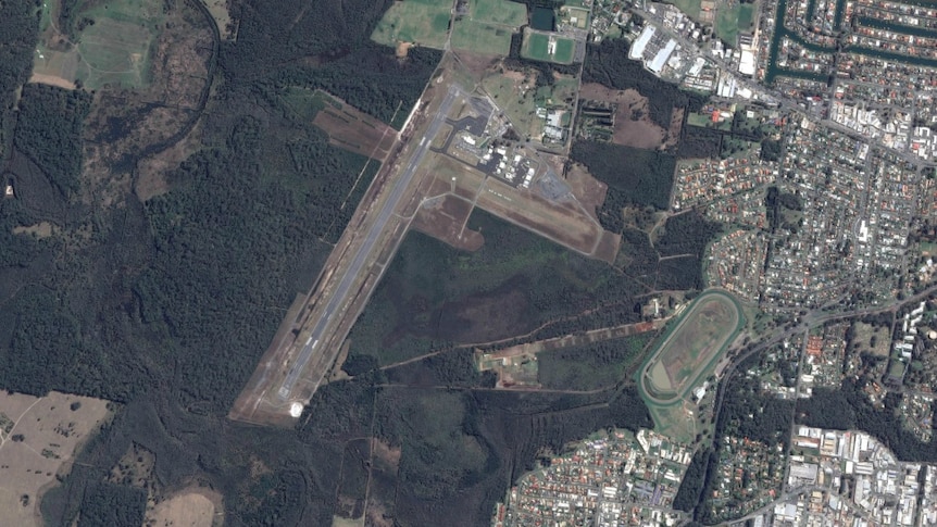 An airstrip pictured from above.