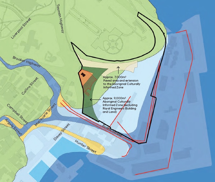 A map of the proposed Aboriginal culturally-informed zone.