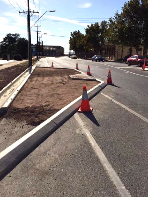 Traffic island blunder a #39 hazard #39 for cyclists and motorists in Port