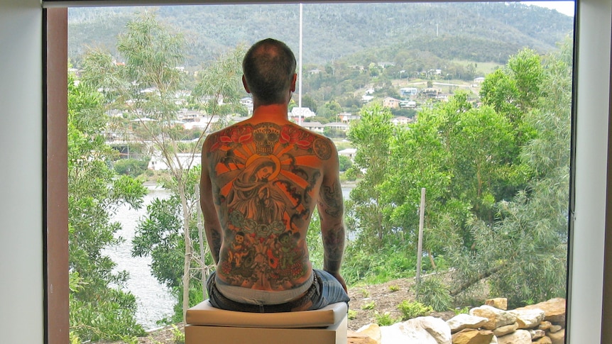 Tasmania's Museum of Old and New Art has added human canvas Tim Tattoo to its collection until April.