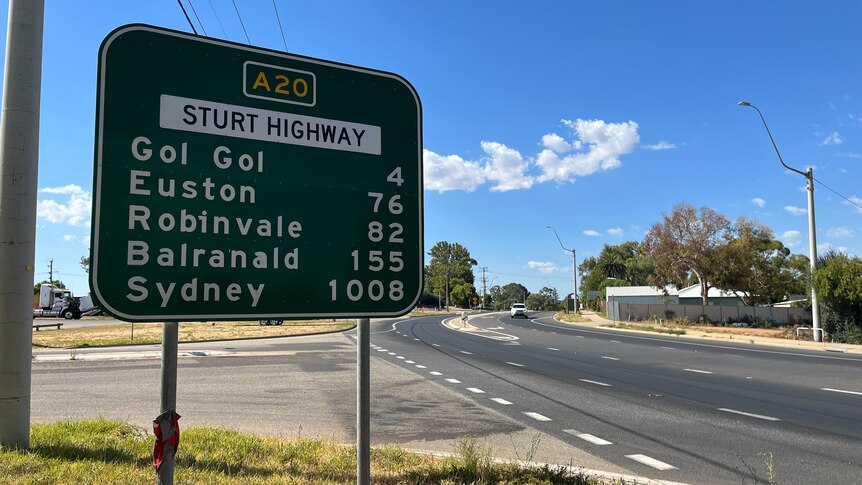 A highway sign in country NSW.
