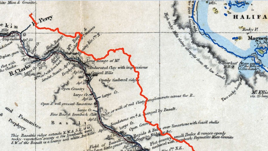 The ANU's tracking of Leichhardt's expedition compared to John Arrowsmith’s map of the route published in 1847.