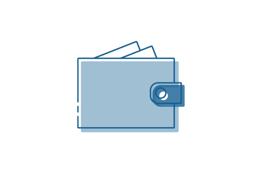 Icon drawing of wallet.