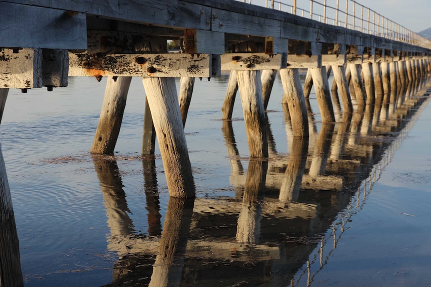 Reflections of a jetty