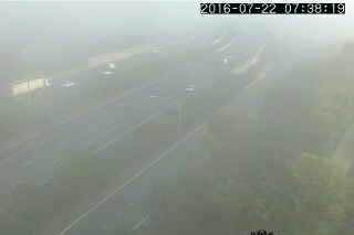 Heavy fog on the M1 at Beenleigh.