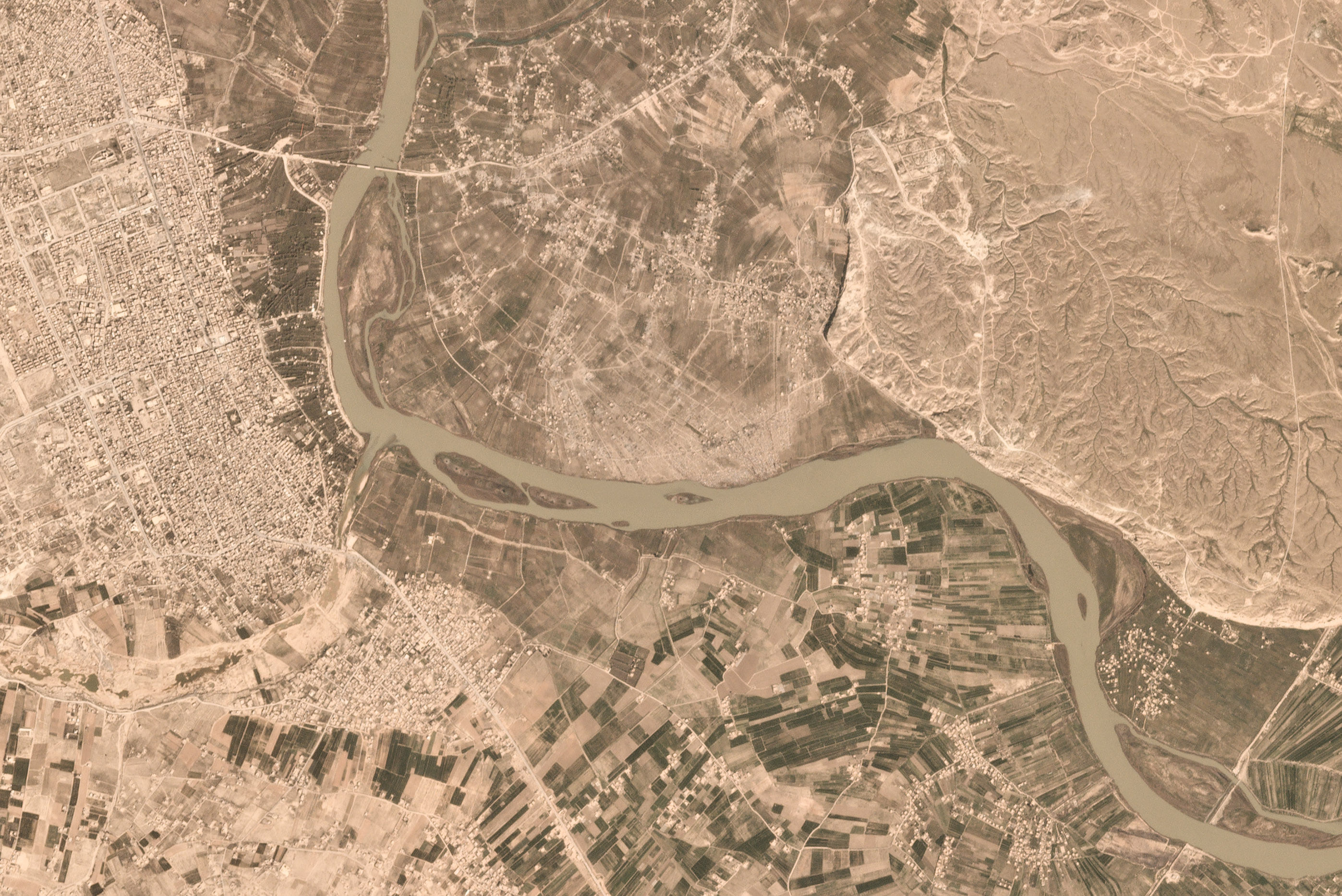Planet Lab imagery of Baghouz, Syria on March 6 2019