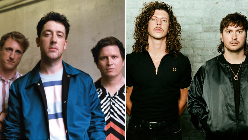 Press shots of The Wombats and Peking Duk