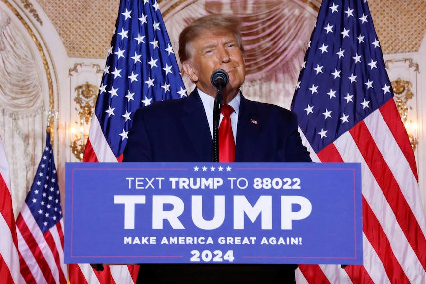 Former US president Donald Trump announces he will run again in 2024