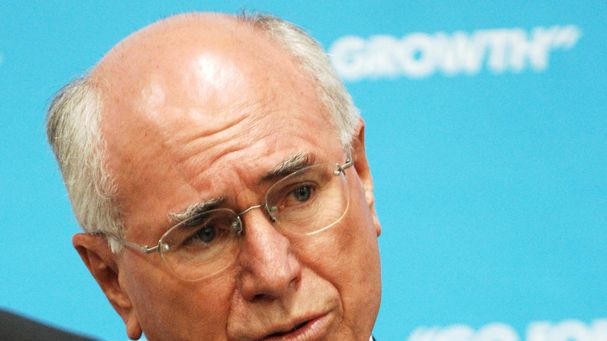 'Make my day' ... John Howard says he would welcome a debate with Kevin Rudd over surpluses. (File photo)