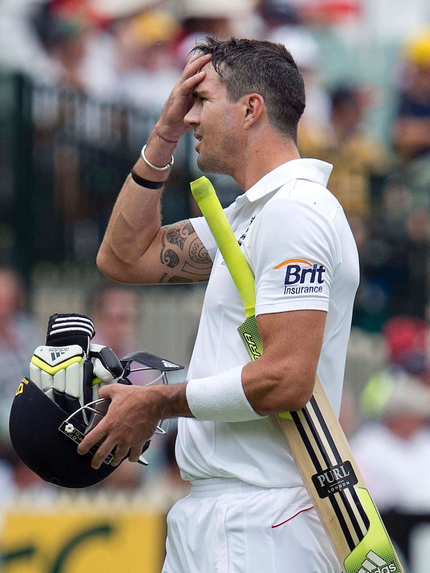 Kevin Pietersen dismissed day four of the second Ashes Test match