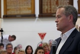 The audience listens to Bill Shorten speaking at a town hall meeting in Bundaberg on 21st January 2019