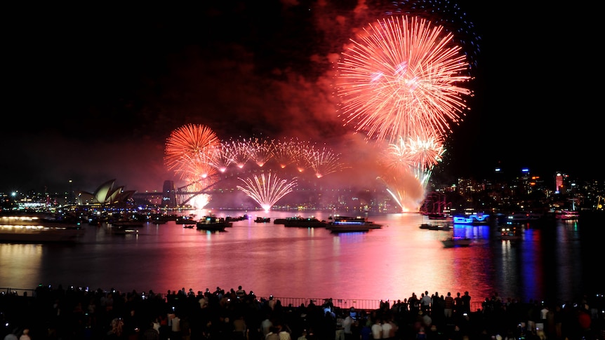 fireworks ring in the New Year above Sydney harbour