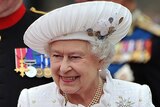 Britain's Queen Elizabeth II arrives at Chelsea harbour to embark to join the Thames Diamond Jubilee Pageant