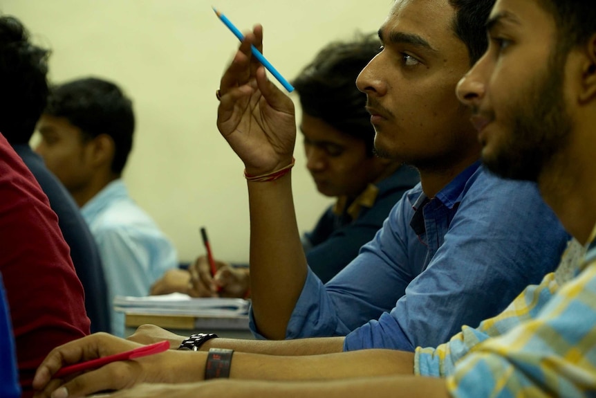 Indian students in a classroom