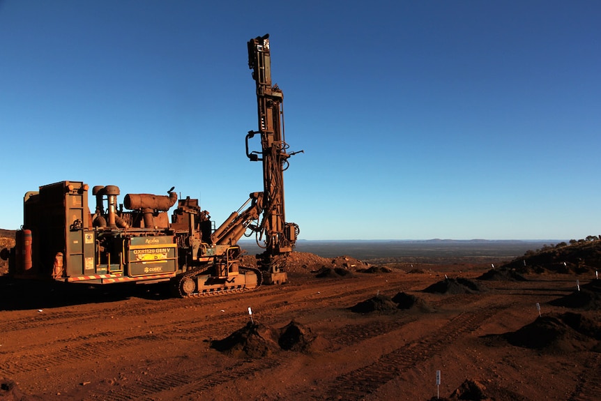 Drill rig at the Greater Parburdoo iron ore mine