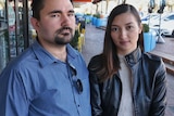 Nick and Josie Yeomans on the street.