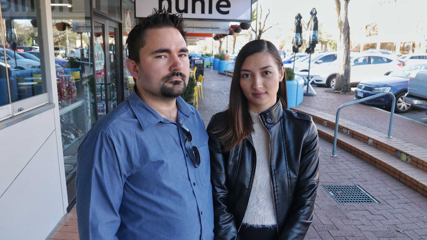 Nick and Josie Yeomans on the street.