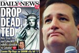Ted Cruz with New York Daily News front page