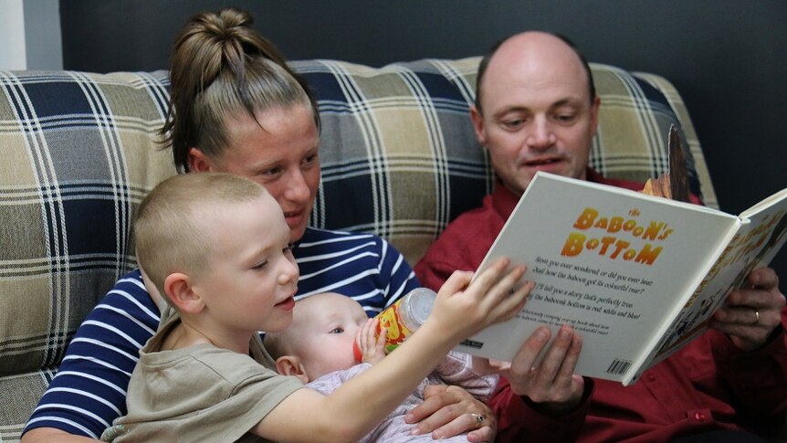 The Bromley family, Ace, Isabella, Vanessa, and David (from left to right) live off over $700 a fortnight.