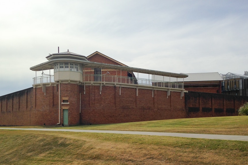 Outside the Boggo Road Gaol watchtower.