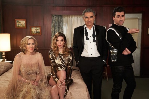 Moira Rose and The Schitt's Creek family