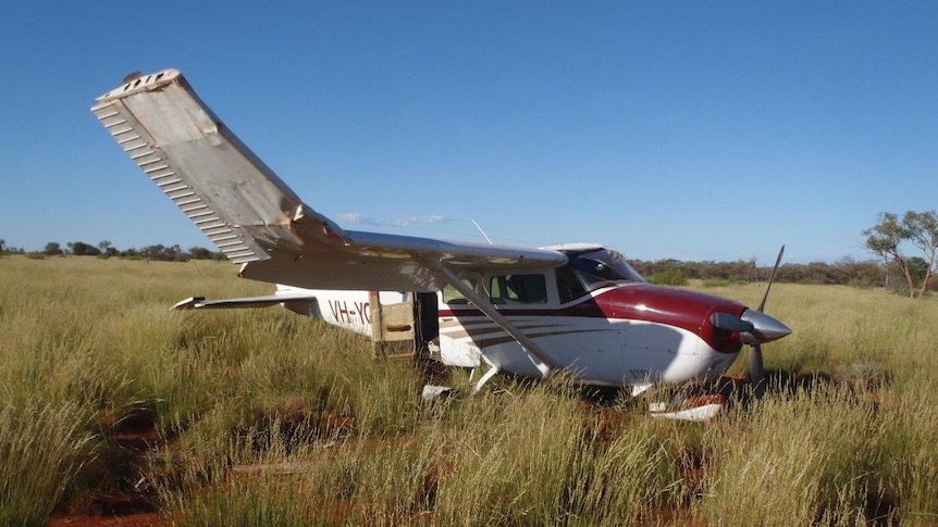 A pilot walked away unscathed after his light plane crashed in scrub near Newman