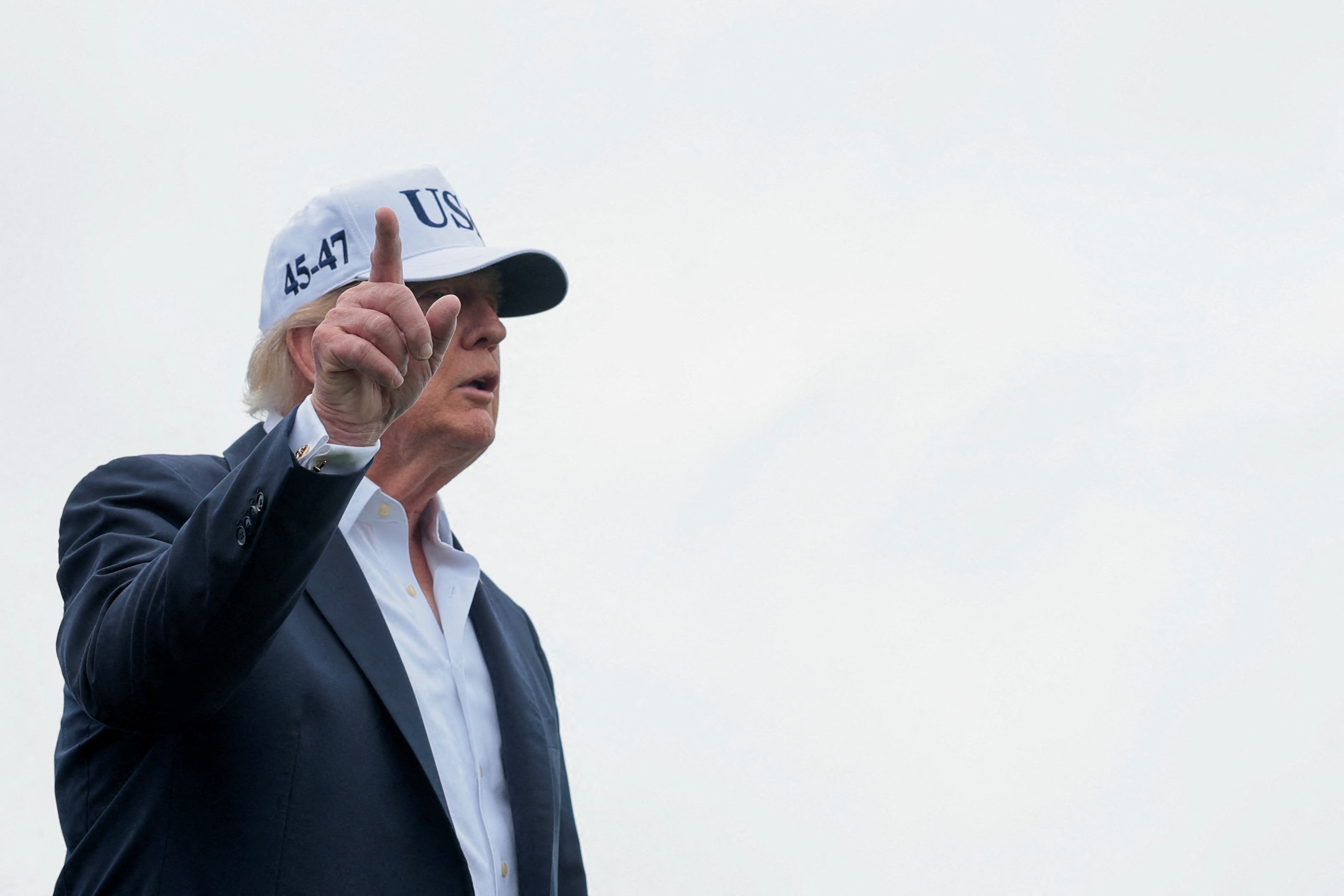 US President Donald Trump attends the Amgen Irish Open