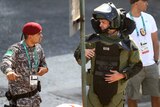 Bomb squad members carry out controlled explosion in Rio