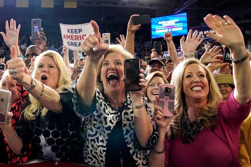 Supporters of Donald Trump at a rally