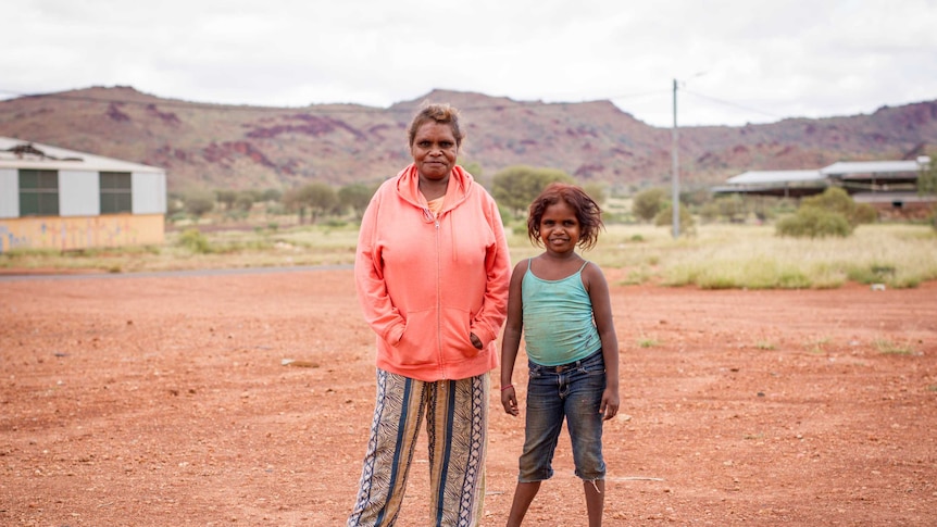 Noelene Cameron standing in Blackstone in the Ngaanyatjarra Lands.