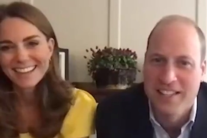 Screen grab of the Duke and Duchess of Cambridge.