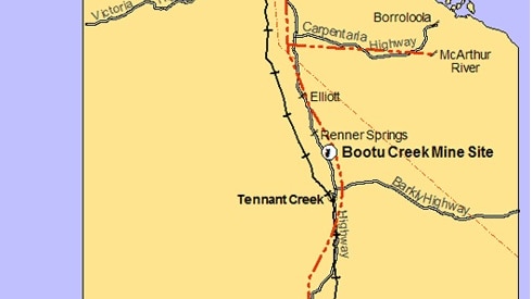 Bootu Creek map