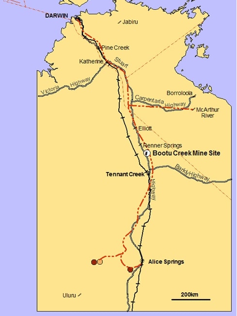 Bootu Creek map