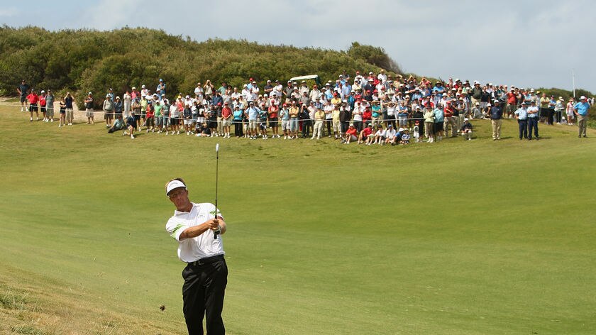 Remarkable effort: Appleby battled tough conditions and fast greens to reach 12-under by the end of the second day.