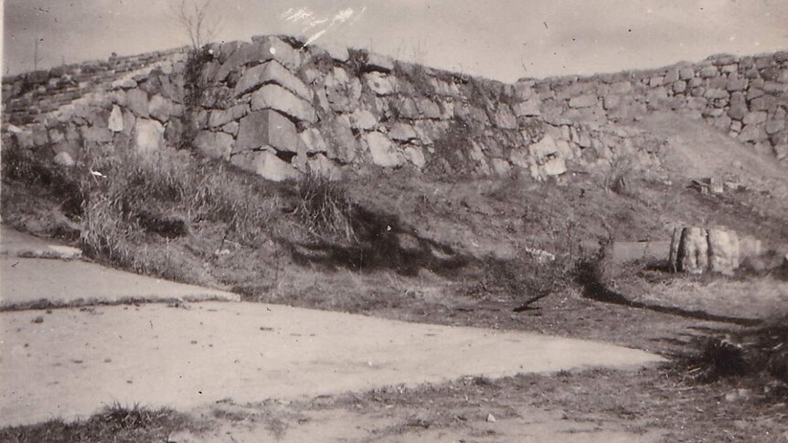 Doug Watson took this photo of a flattened Hiroshima Castle in 1946.