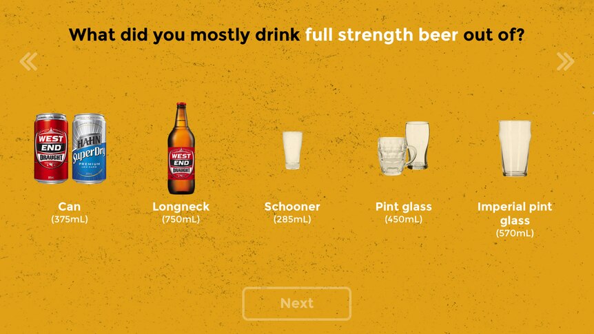 Another screenshot from the 'Grog Survey' app