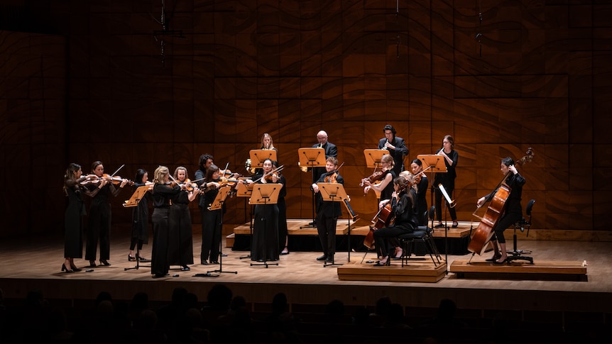 The Melbourne Chamber Orchestra led by Artistic Director Sophie Rowell.