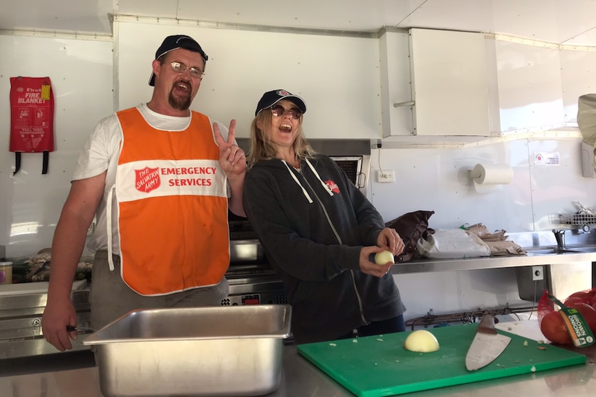 Volunteers in the kitchen